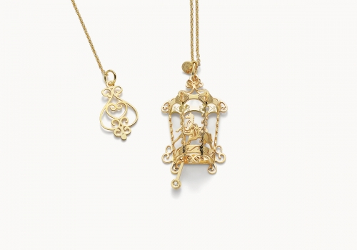 Giostra – Game | collana in argento dorato 925 con diamante
